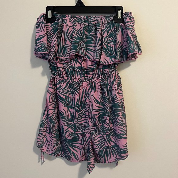 Tropical Strapless Romper - Picture 3 of 4